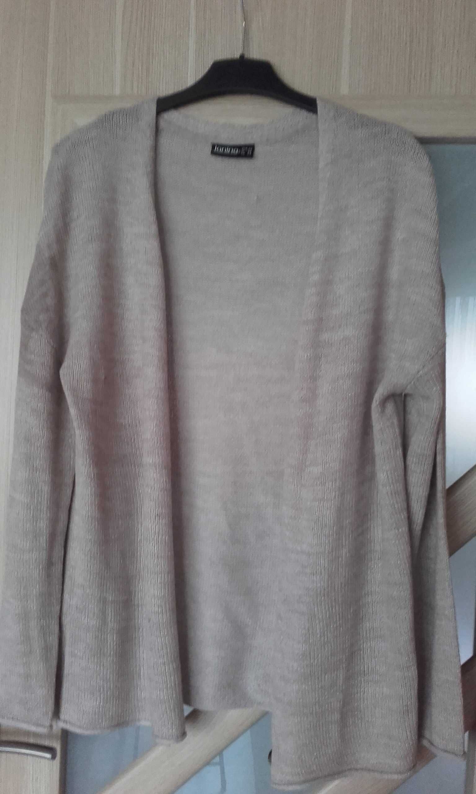 Sweter beżowy zapinany, XL