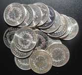 Moedas 50 Francos Franceses Prata