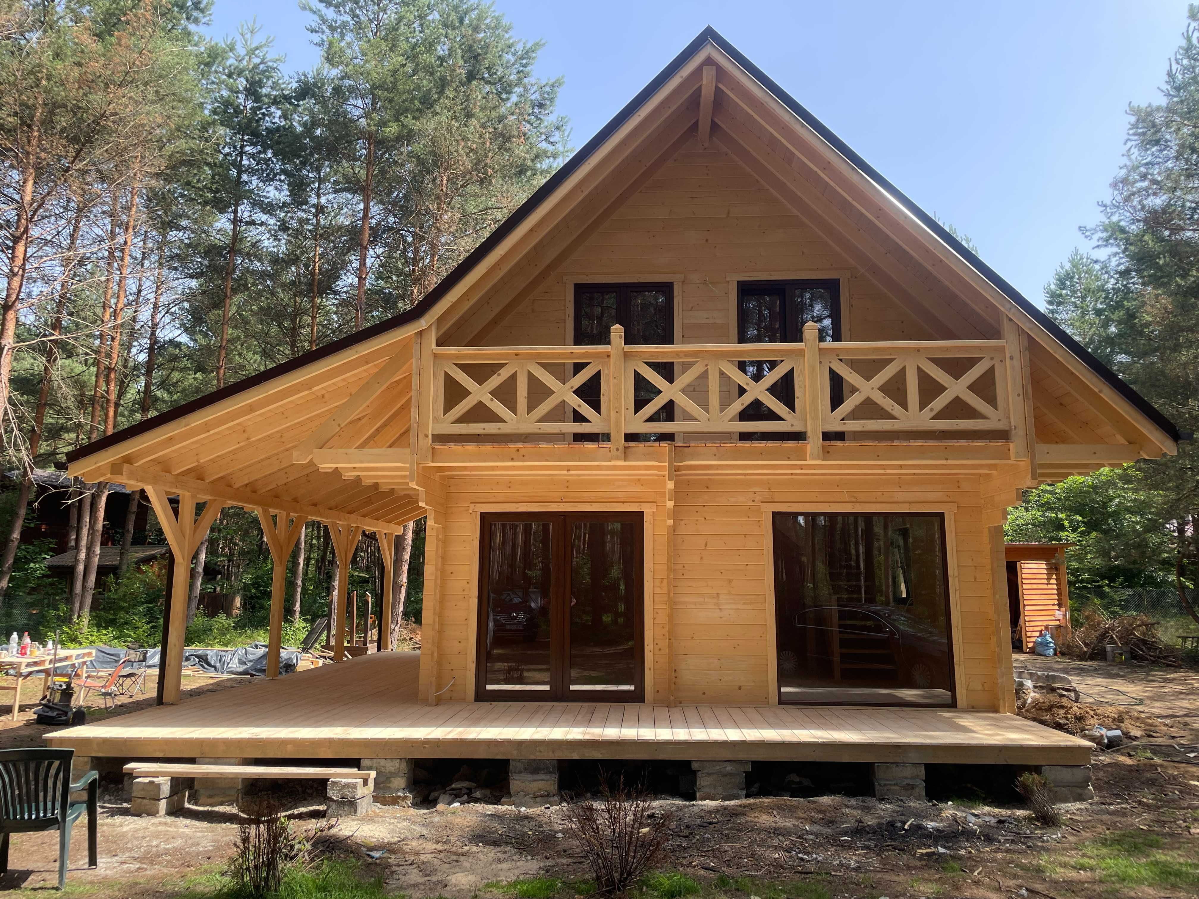 dom całoroczny drewniany 100 m2 - MAJORKA 6x8
