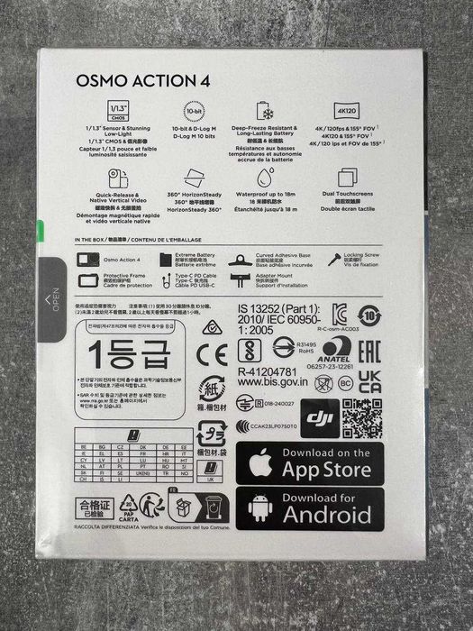Dji Osmo Action 4 Standard Combo, filmy 4K 120FPS - Nowa oryginalna