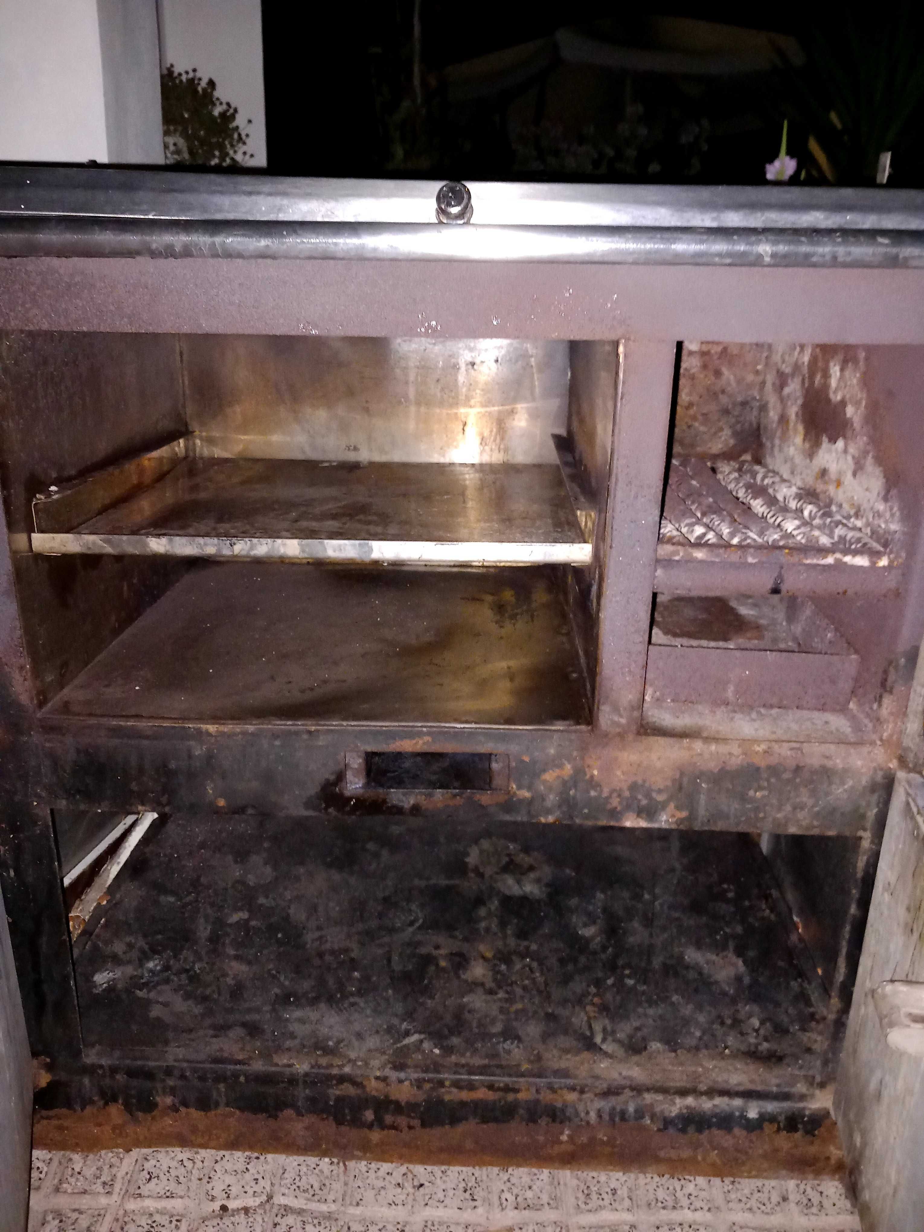 Fogão de lenha em inox