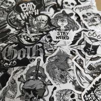 50 Stickers Autocolantes Satan Góticos 666