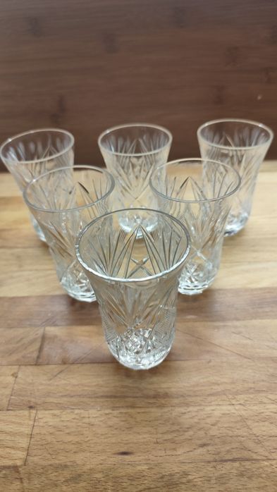 6 kryształowych szklaneczek