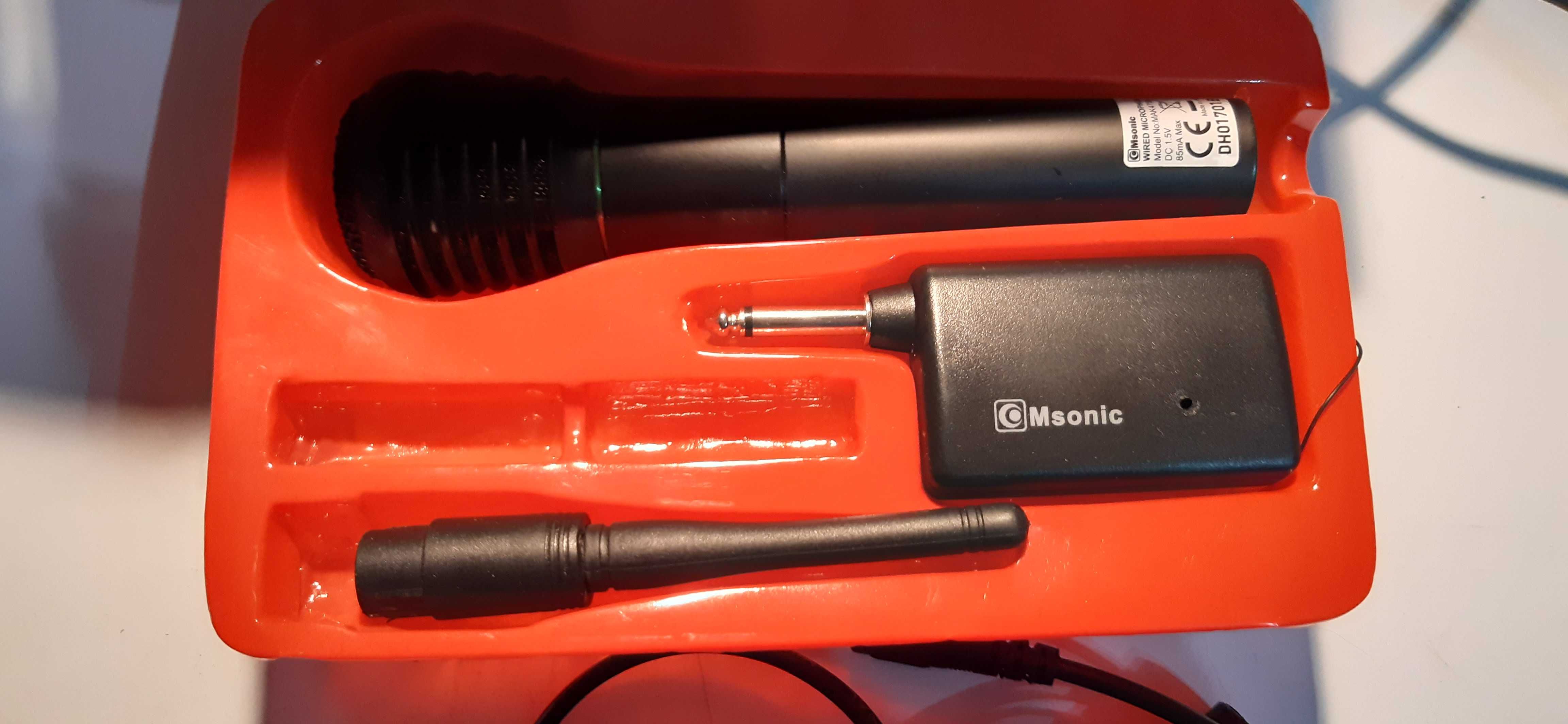 stary mikrofon bezprzewodowy msonic