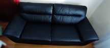 Sofa preto 3 lugares IKEA
