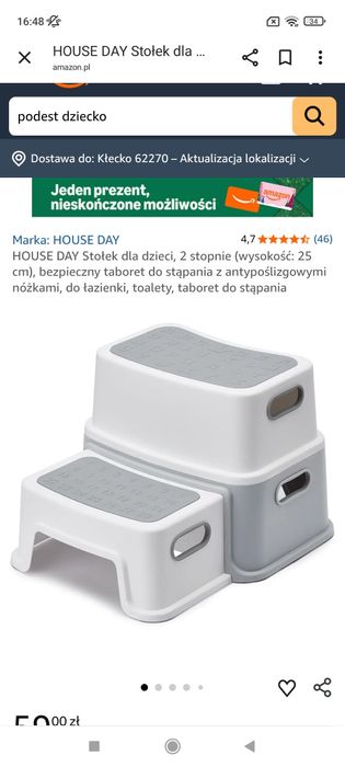 Podstawek stopnie dla dziecka