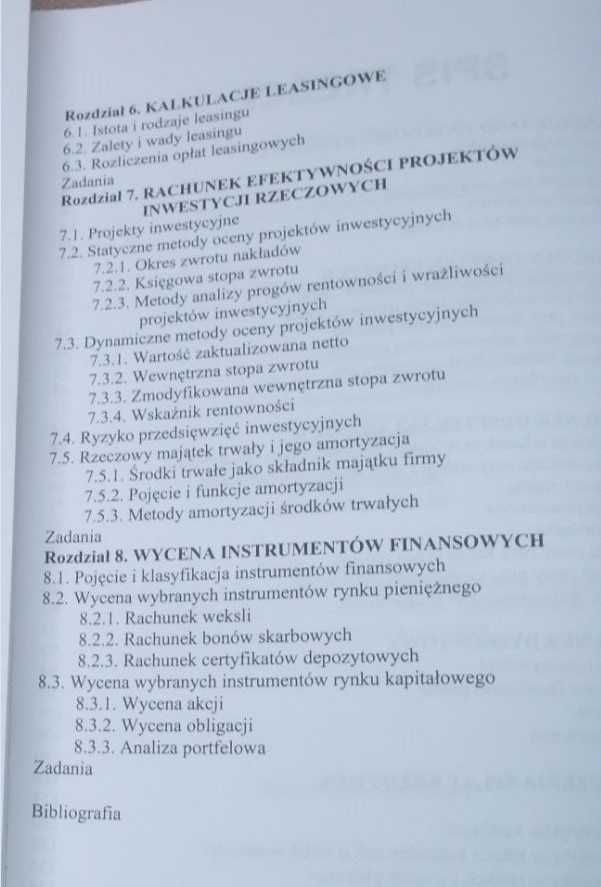 Kalkulacje finansowe Sobczyk wartość pieniądza kredyty inwestycje