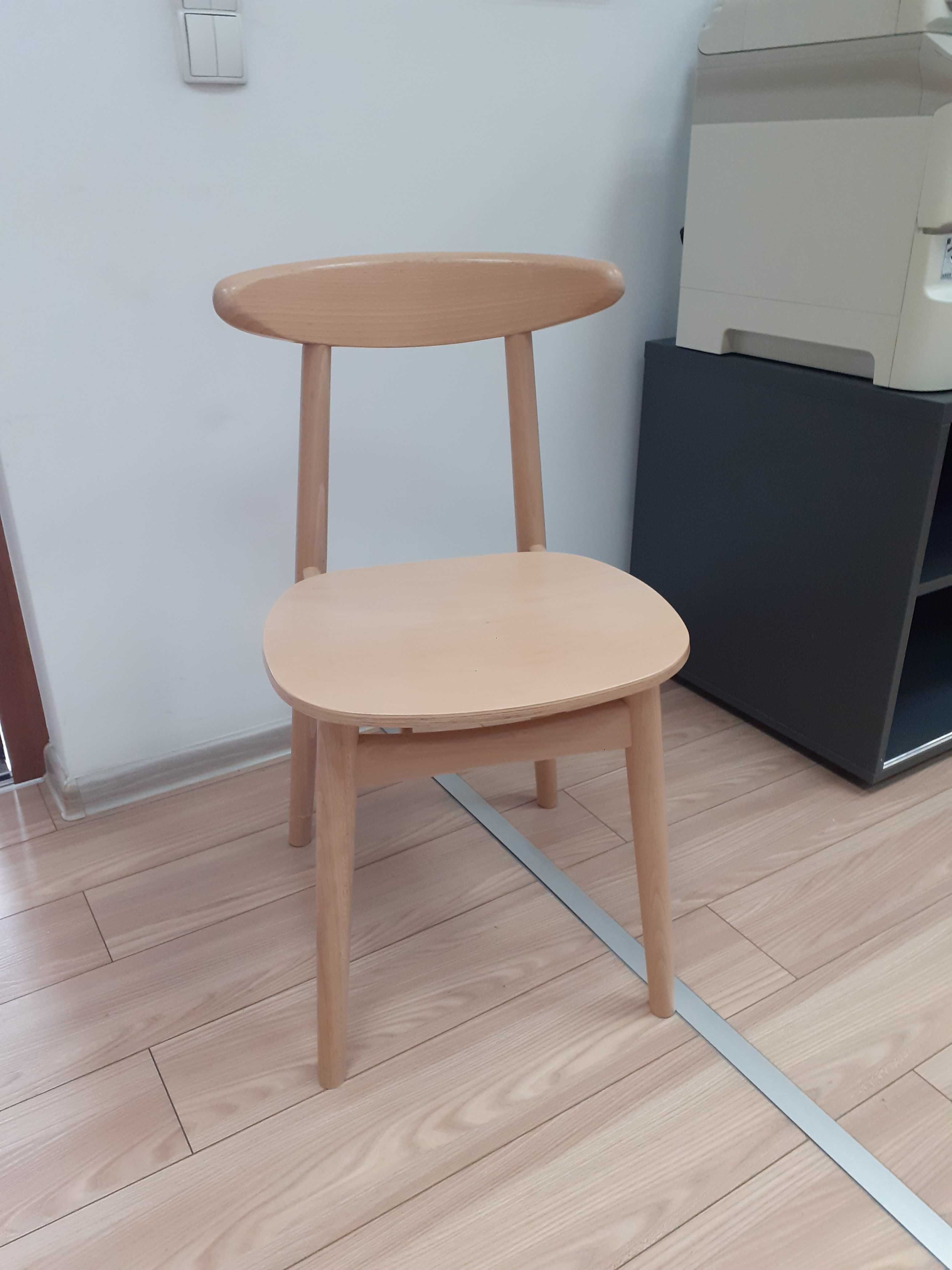 zz634 krzesło drewniane, kolor jasny dąb, masywne