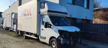 Renault Master FWD 2.3 dCi MR`19 E6 wina ,kontener alu  pojazd powindykacyjny rozkrecony silnik na pace ,ubezpieczony