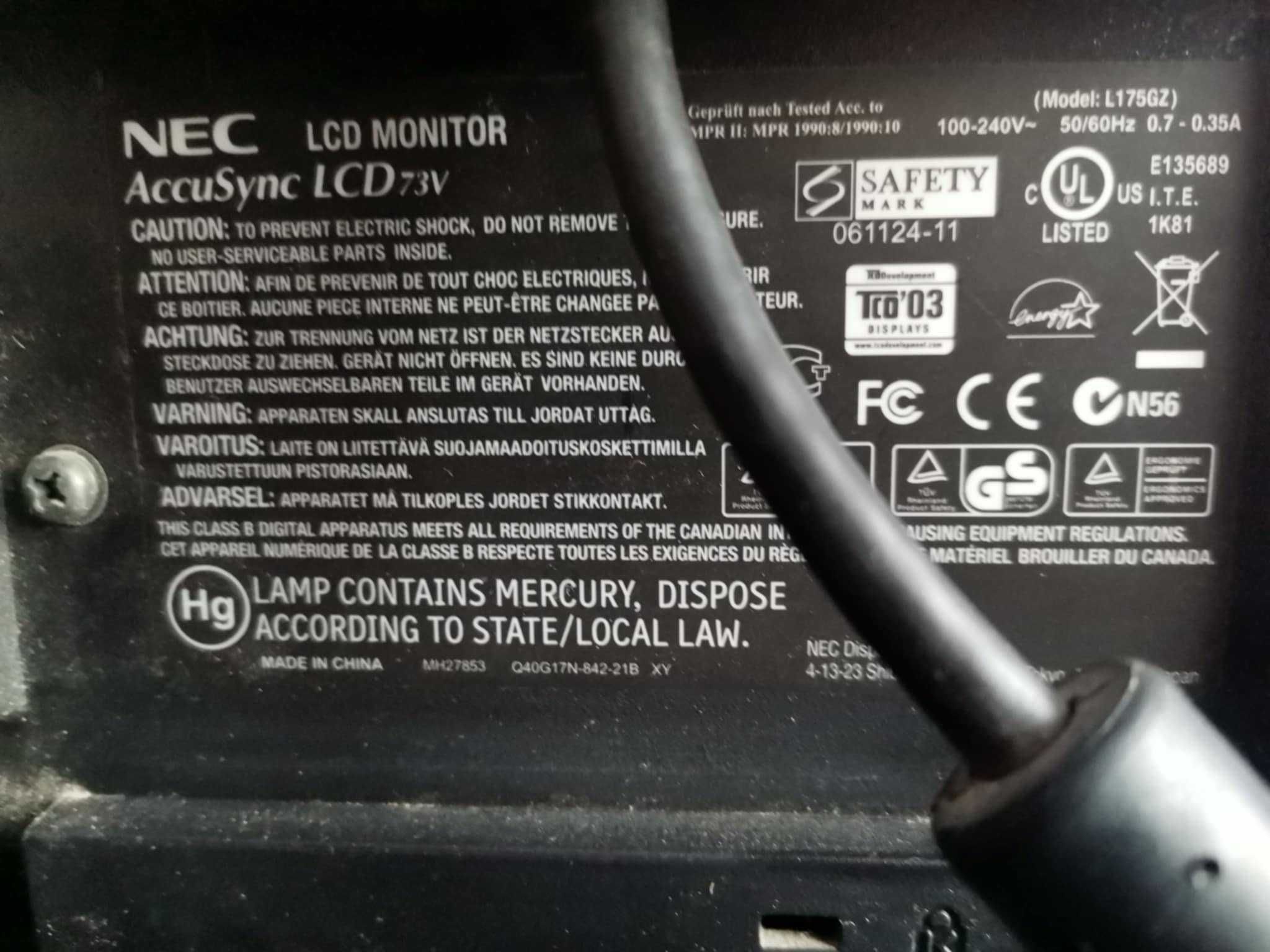 nec monitor lcd nec