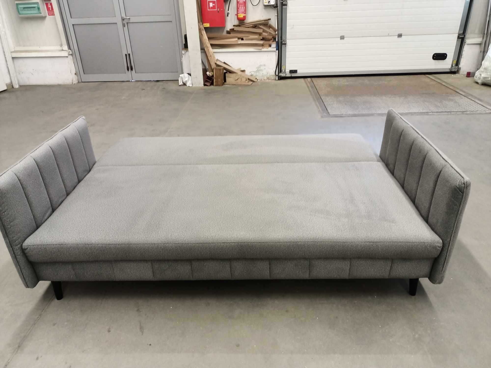 NIEUŻYWANA Sofa VANNES 3-osobowa | rozkładana | szara | #OUTLET