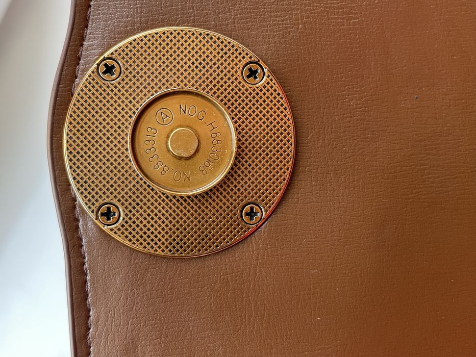 Вінтажна сумка - сатчел з тисненням під крокодилячу шкіру