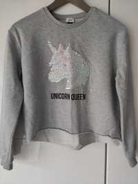 Bluza z cekinami unicorn jednorożec River Island rozmiar 11/12 lat