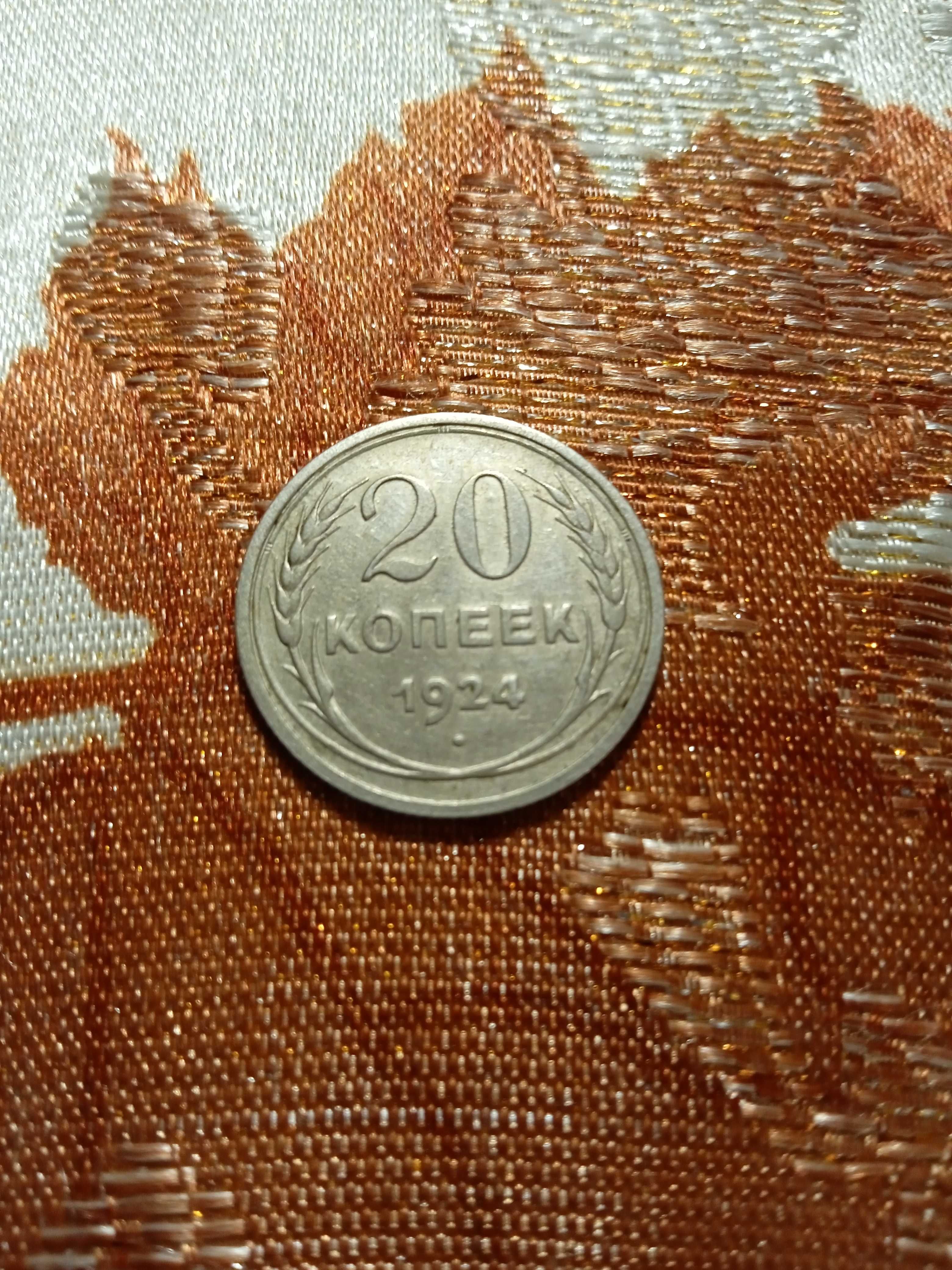 монета 20 копеек 1924 года