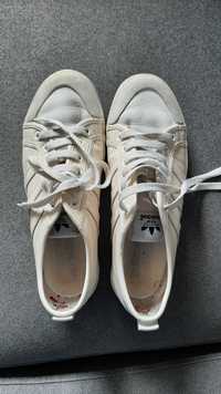 Buty adidas sportowe r. 38 białe biała podeszwa dziewczęce sneakersy