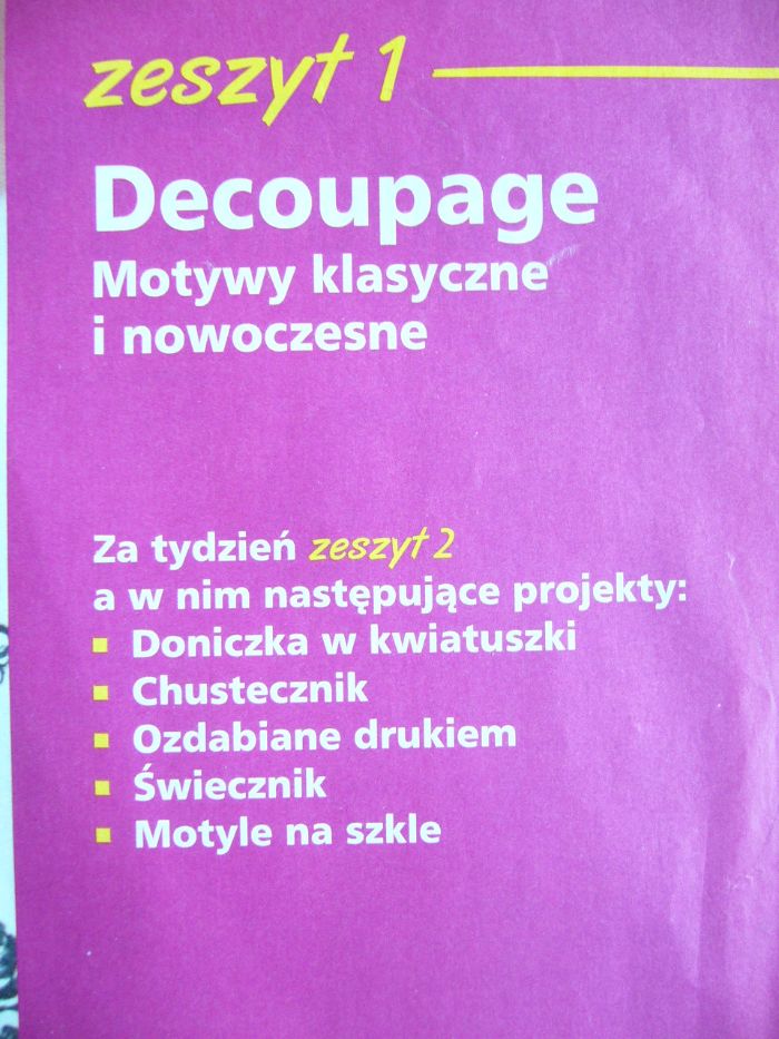 Decoupage. Motywy klasyczne i nowoczesne