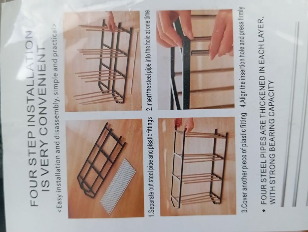 Stojak składany na obuwie Nowy