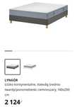 Łóżko kontynentalne Ikea 140*200 cm, stan bardzo dobry