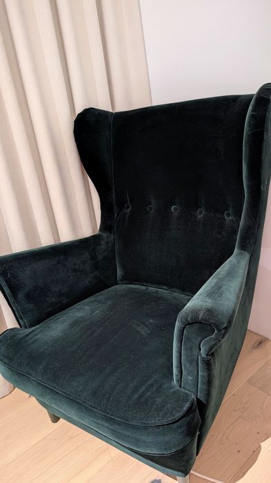 Fotel uszak Ikea zielony