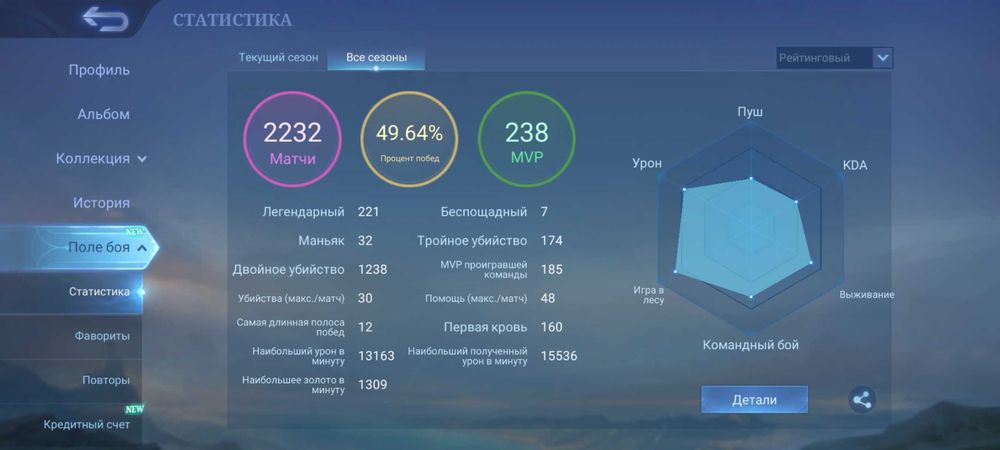 аккаунт mobile legends