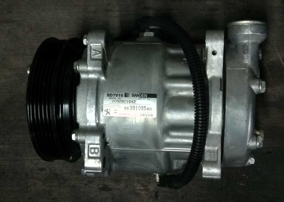 Compressor AC, Novo,  SANDEN SD7V16, Citroen Peugeot Fiat Lancia