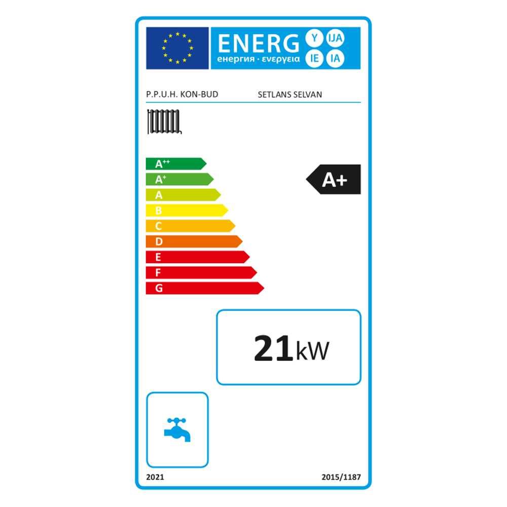 Kocioł, piec SETLANS Selvan 21 kW - tradycyjny / zasypowy