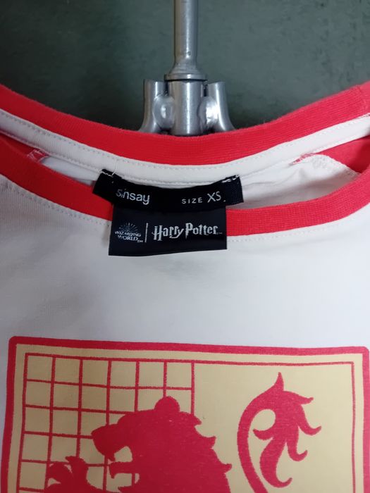 Crop top biały czerwony #Sinsay #Harry Potter