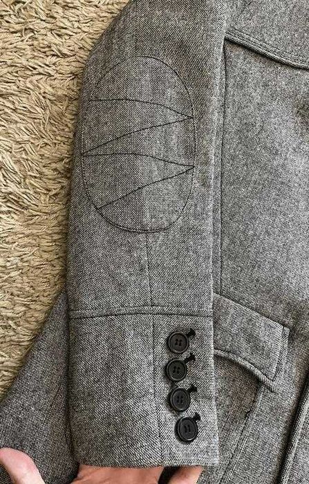 Пальто чоловіче H&M оригінал — сіре, укорочене, пальто піджак