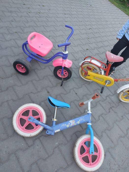 Zestaw rowerków,  rower biegowy kraina lodu, rowerek Little Tikes 3w1