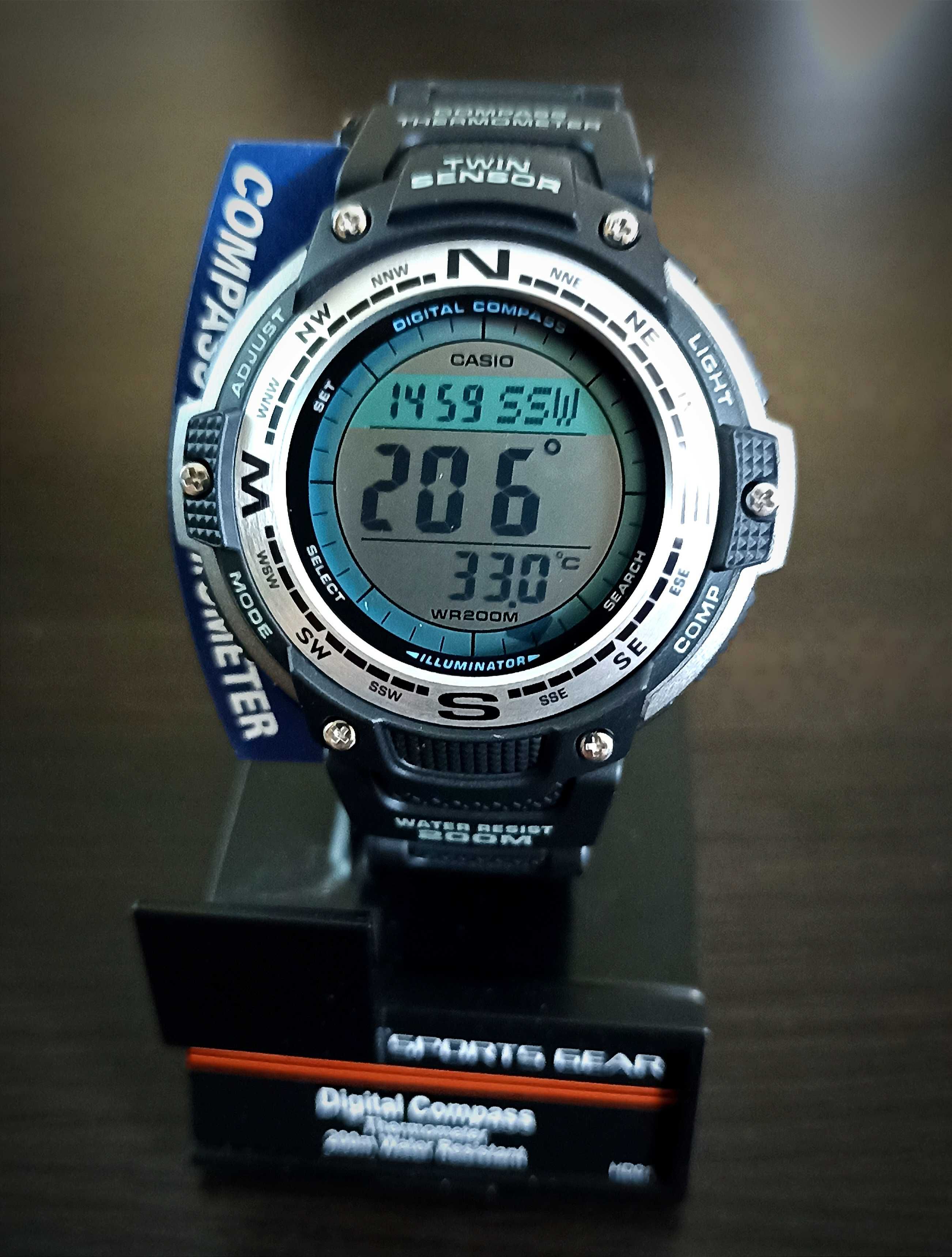 Часы/компас/термометр Casio  SGW100-1V