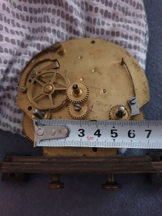 Unikatowy mechanizm zegara kominkowego Lenzkirch data 21 maj 1876 rok