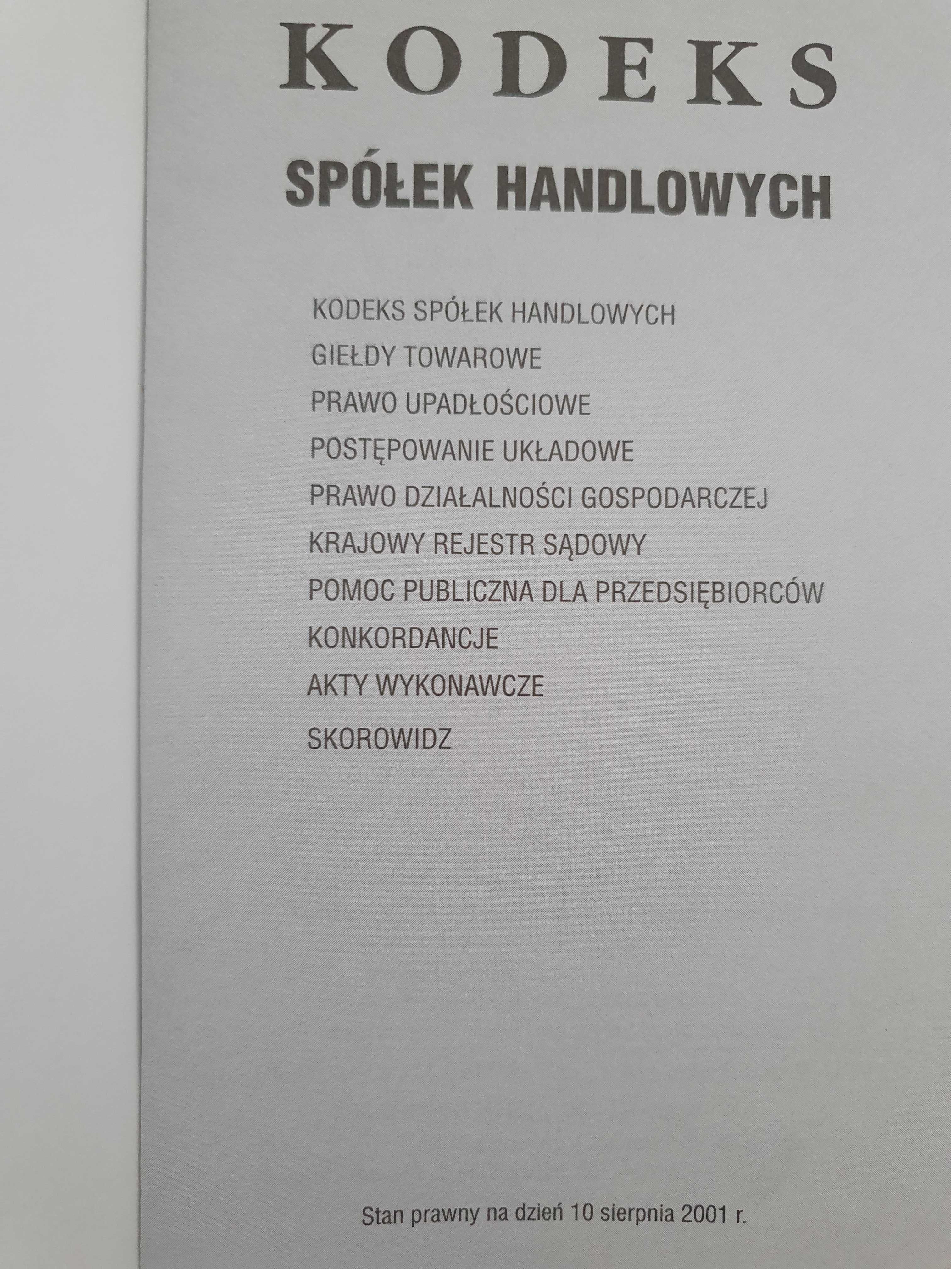 Kodeks Spółek Handlowych 2001 r.