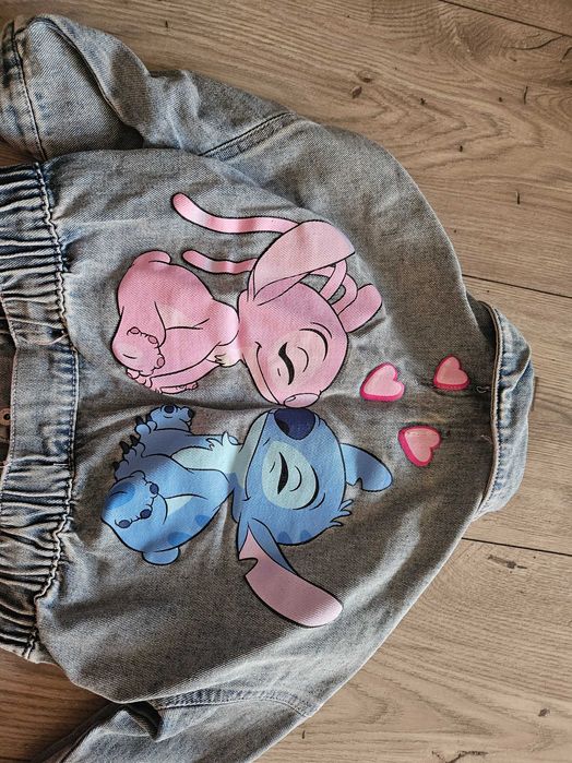 Kurtka jeansowa bomberka, stich, rozmiar 98, stan bdb, sinsay