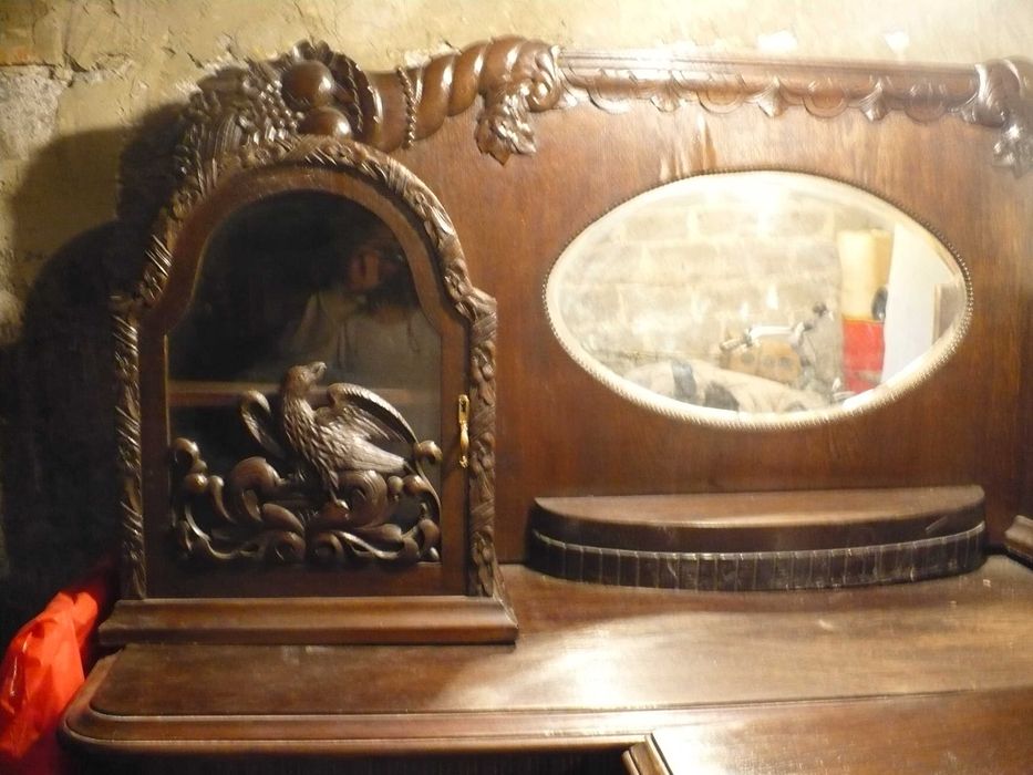 Antyk kompletny zestaw z zegarem stojącym