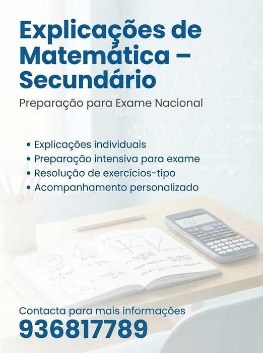Explicações de Matemática Ensino Secundário