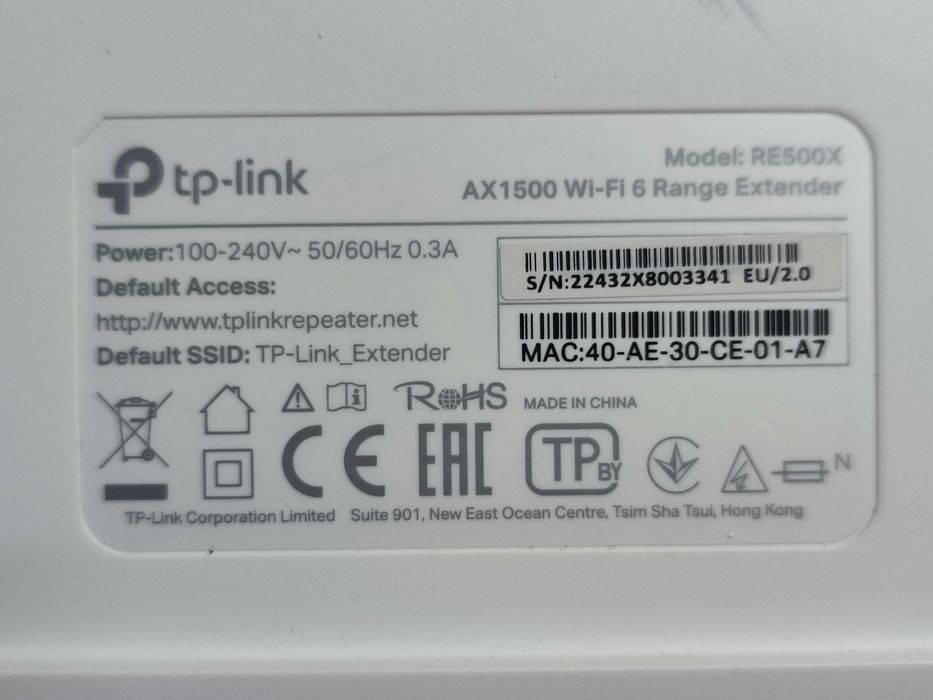 TP-Link Wi-Fi 6 AX1500 Repetidor Extender