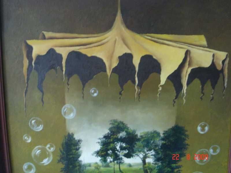 Obraz Ryszarda Rosińskiego (fantasy, surrealizm) olej, płótno