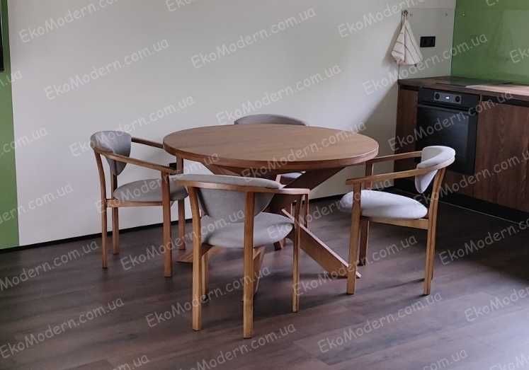 Стільці з підлокітниками АЛЕКСІС від виробника з дерева Ясен, Бук, Дуб