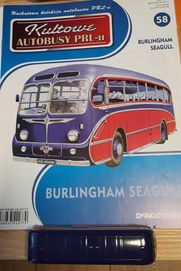 Kultowy autobus Burlingham Seagull - skala 1:72 z gazetką.