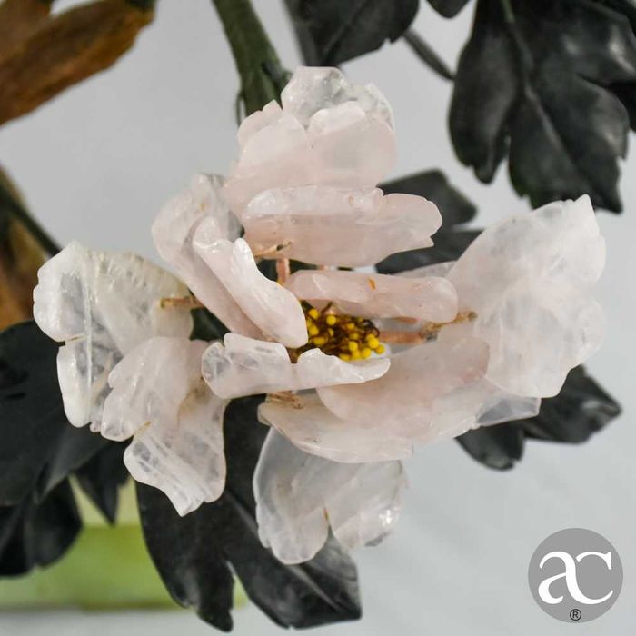 Árvore bonsai, China, feito em pedra, quartzo e jade