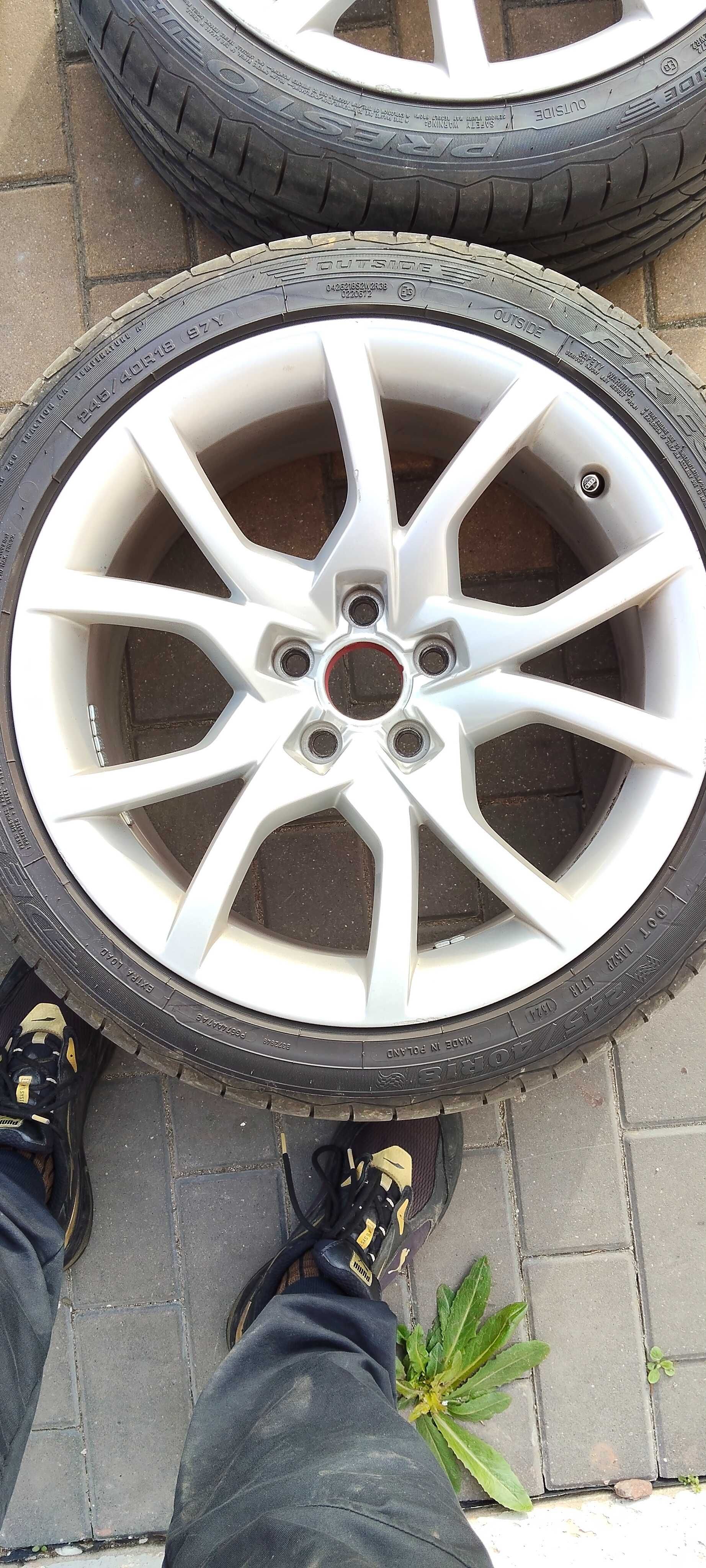 Felgi 18 do Audi A6, A5 A4 Rozstaw śrub 5 x 112. Opony Dębica Presto