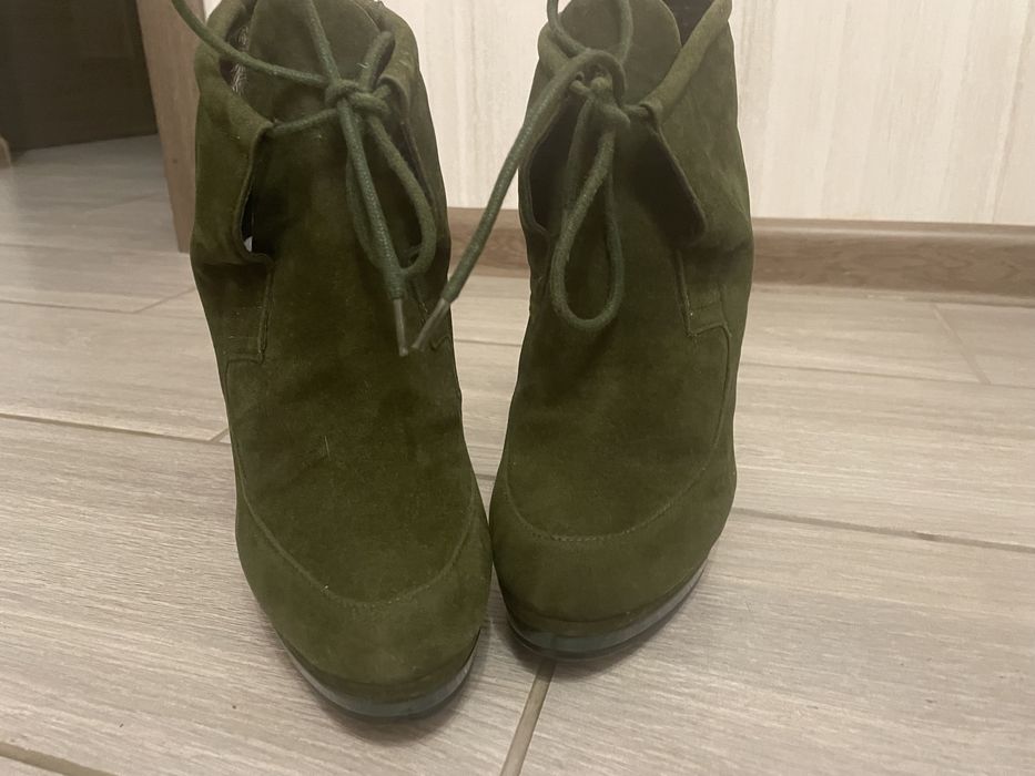 Ботильоны на высоком каблуке ЭКО