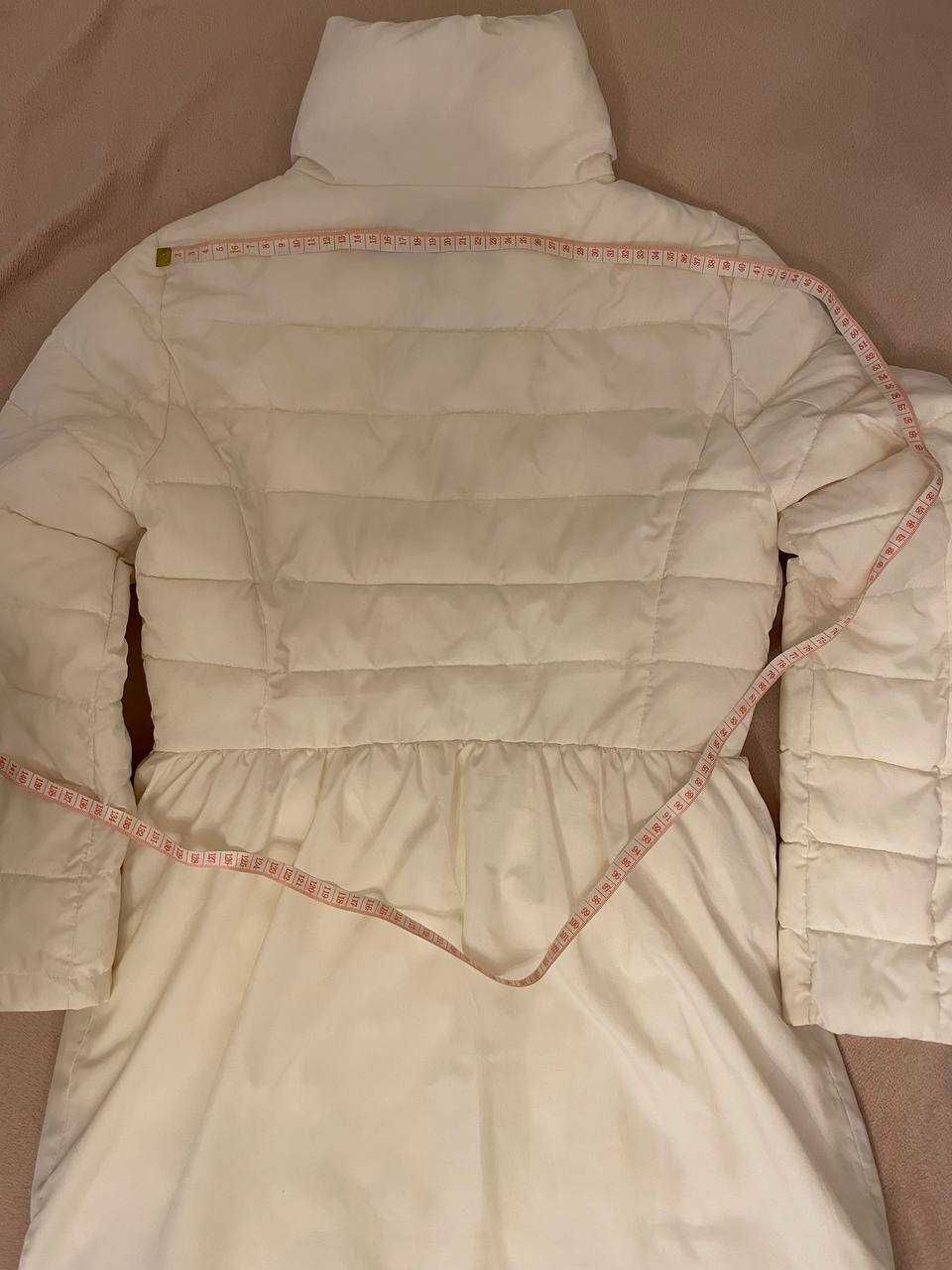 Куртка демисезонное пальто oodji 44-46 молочный