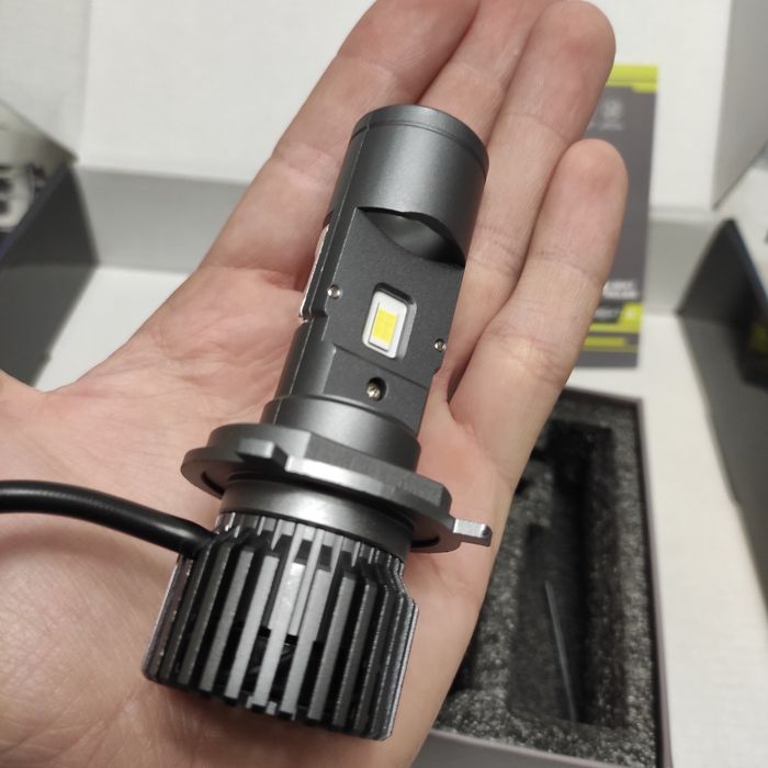 Led lamp h4, лампа лед з активним охолодженням, лінза