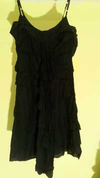 Czarna bawełniana sukienka z falbanami, Dream by Axara, r. S/36
