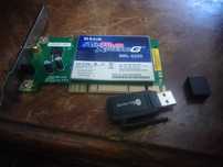 Placa de rede nova com pen que liga ao router