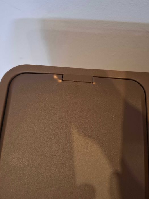 Kosz na śmieci ,3-komorowy ,kremowo-brązowy