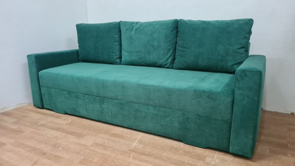 Nowa sofa sprężyny automat sztruks welur plusz kanapa wersalka tapczan