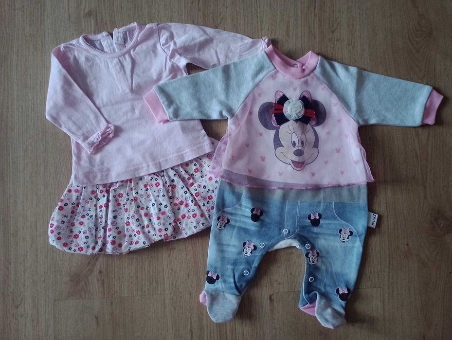 68 kombinezon zima kurtka jesień wiosna NOWE 3szt ramper sukienk pajac