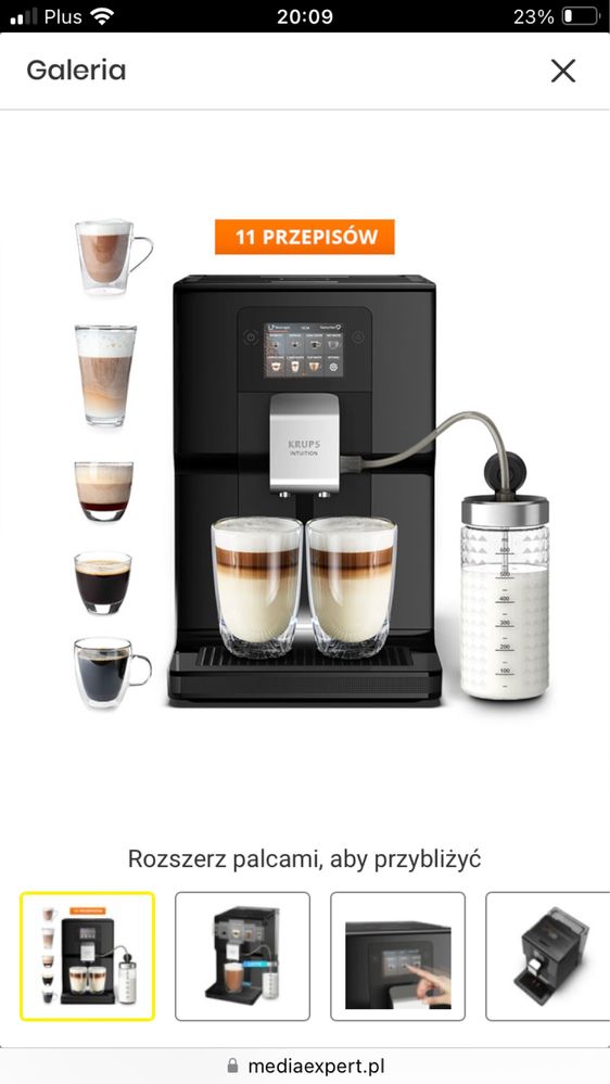 Sprzedam Ekspres do kawy KRUPS intuition QUATTRO FORCE